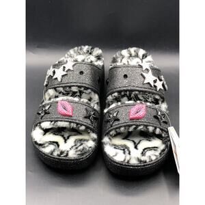 New Crocs Classic Cozzzy Disco Glitter Sandal Women's Size 14/Men’s 13